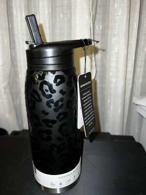 Gourde Isotherme Hydrapeak 32oz Acier Inoxydable - Motif Noir Léopard Crânes - Sans BPA