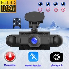 4 Channel Car Dash Cam HD 1080P WiFi DVR Video Driving Recorder W/ G-Sensor New