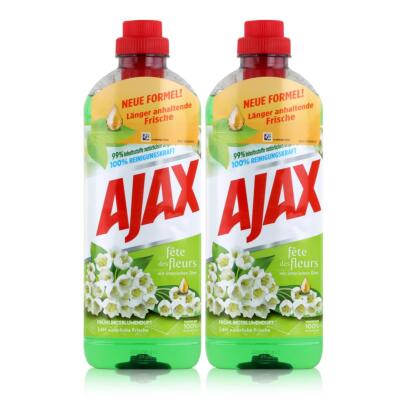 Ajax Allzweckreiniger Frühlingsblume 1 Liter - Bodenreiniger (2er Pack)