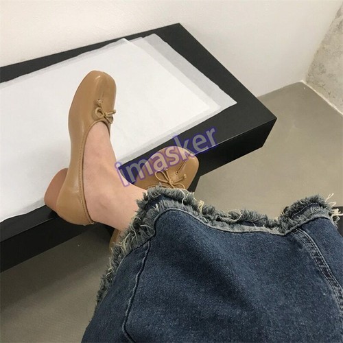 Para mujeres Cuero Sintético Nuevo Puntera Tacón Medio Ballet Corte Pajarita Zapatos Talla - Imagen 11 de 29