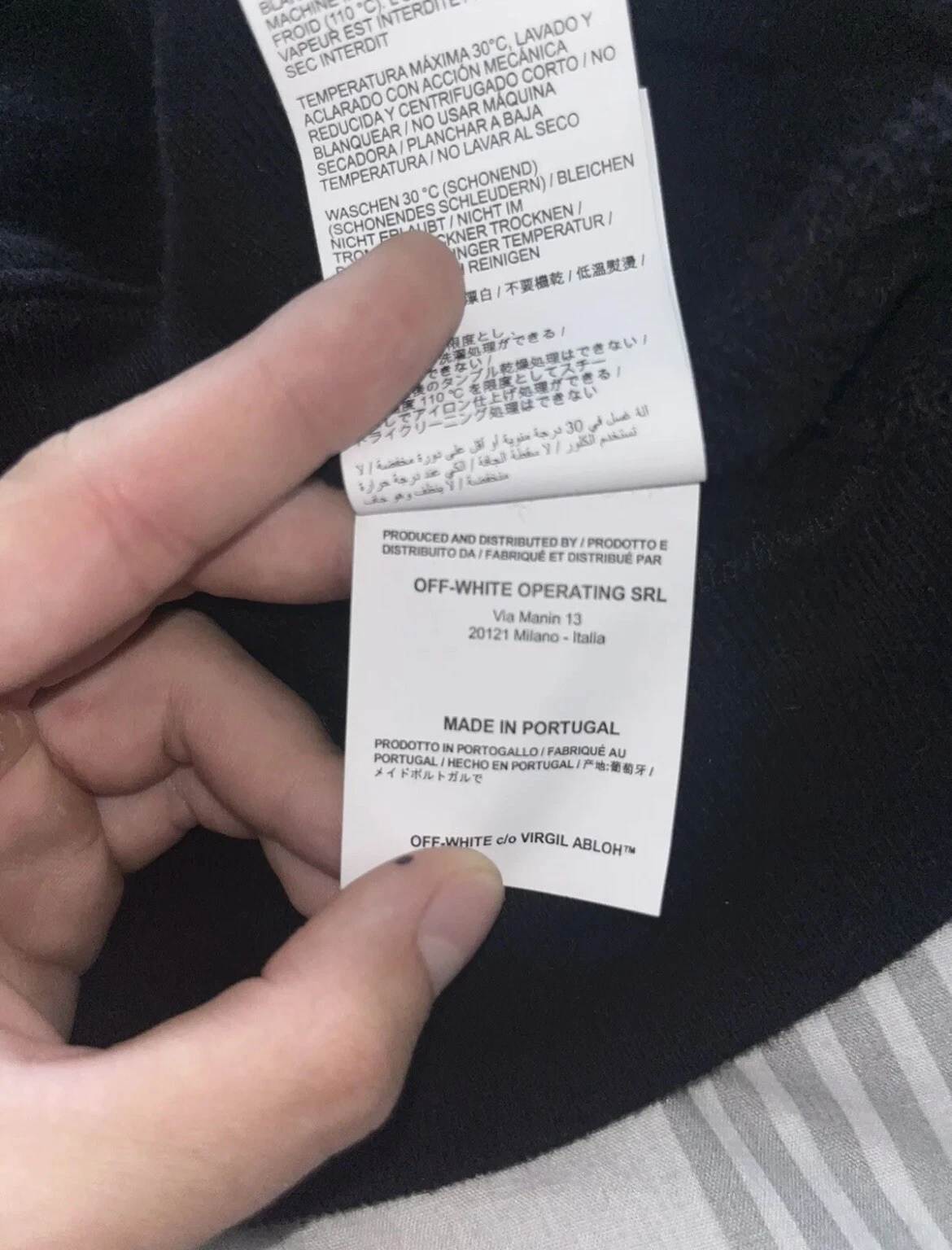 OFF WHITE Felpa con cappuccio diagonale teschio da uomo SS19