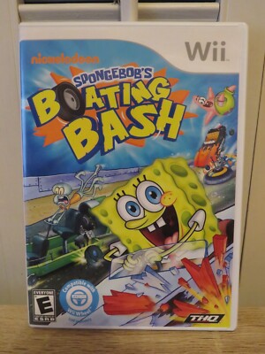 Nintendo Wii Nickelodeon SPONGEBOB'S BOATING BASH Game Complete CIB