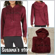 NWT Bebe Sport SIZE S Sherpa Cozy Active Hoodie Athletic Gorgeous 