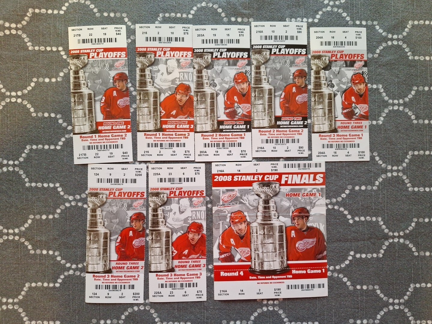 15 Detroit Red Wings ticket stub lot. 07/08 Stanley Cup winning season. eBay