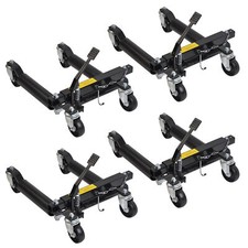 4-pc Hydraulic Car Dollies 12 Wheel Lift Positioning Jack Auto Dolly Hoist Set 4-pc Hydraulic Car Dollies 12 Wheel Lift Positioning Jack Auto Dolly Hoist Set
