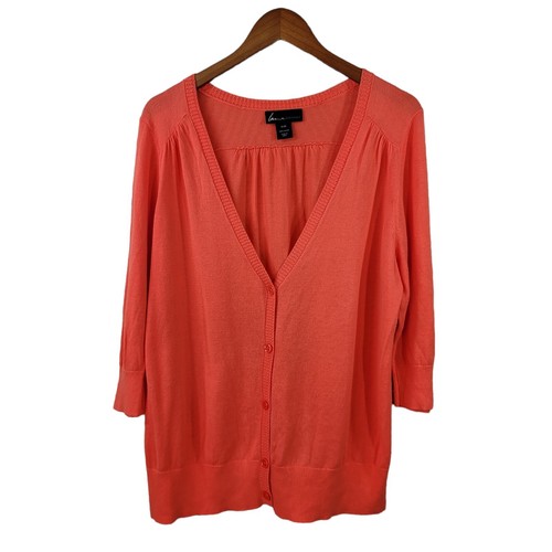 orange cardigan size 20