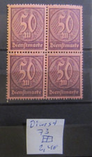 Rzesza Niemiecka - Mi. 73, znaczek służbowy, czwórka blok, **