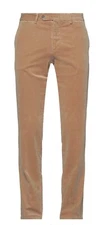 Manuel Ritz Light Brown Corduroy  Men's Cotton Blend Pants Size US 40 EU 56