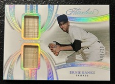2025 Flawless Ernie Banks Game Used Dual Bat Memorabilia/20 DP-EB Chicago Cubs