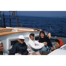Schooner Mattie / Mercantile 1959 People Aboard Windjammer Fleet Color Slide
