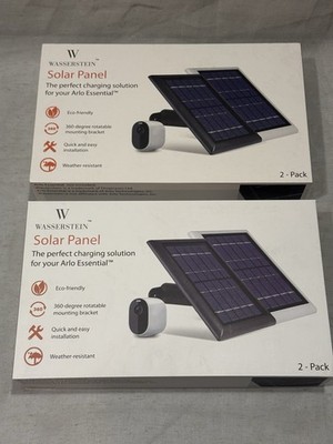 Wasserstein 2W Solar Panel for Arlo black - 2 Packs Of 2