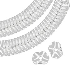 8mm 100Pcs Silver Spacer Disc Beads
