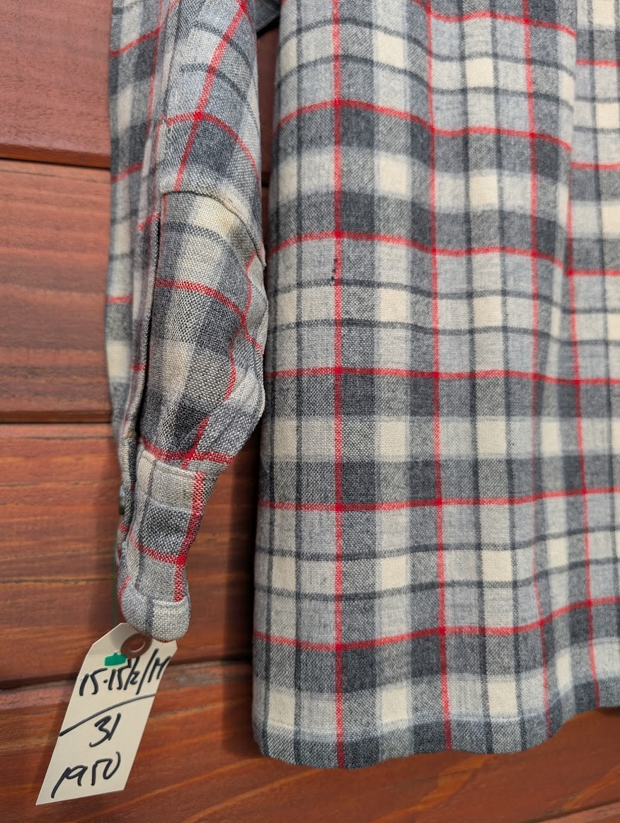 Thrashed Repaired Pendleton Wool Flannel M Black … - image 7