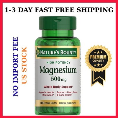 Nature's Bounty Magnesium Supplements 500 Mg 200 Count (Pack of 1)