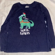 Jammies For Families  Women’s Size Small Top Here Comes Santa-saurus