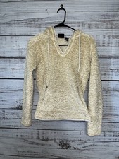 Mountain Hardwear Hoody Pullover Fuzzy Sherpa WARM  SOFT Ivory Pockets XS