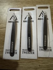 Eyebrow Tweezers for Women Facial Hair Professional Hair Removal Stainless 3 Pk