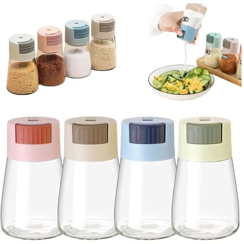 Transparent Seasoning Bottle Press-type Spice Jars Kitchen Gadget