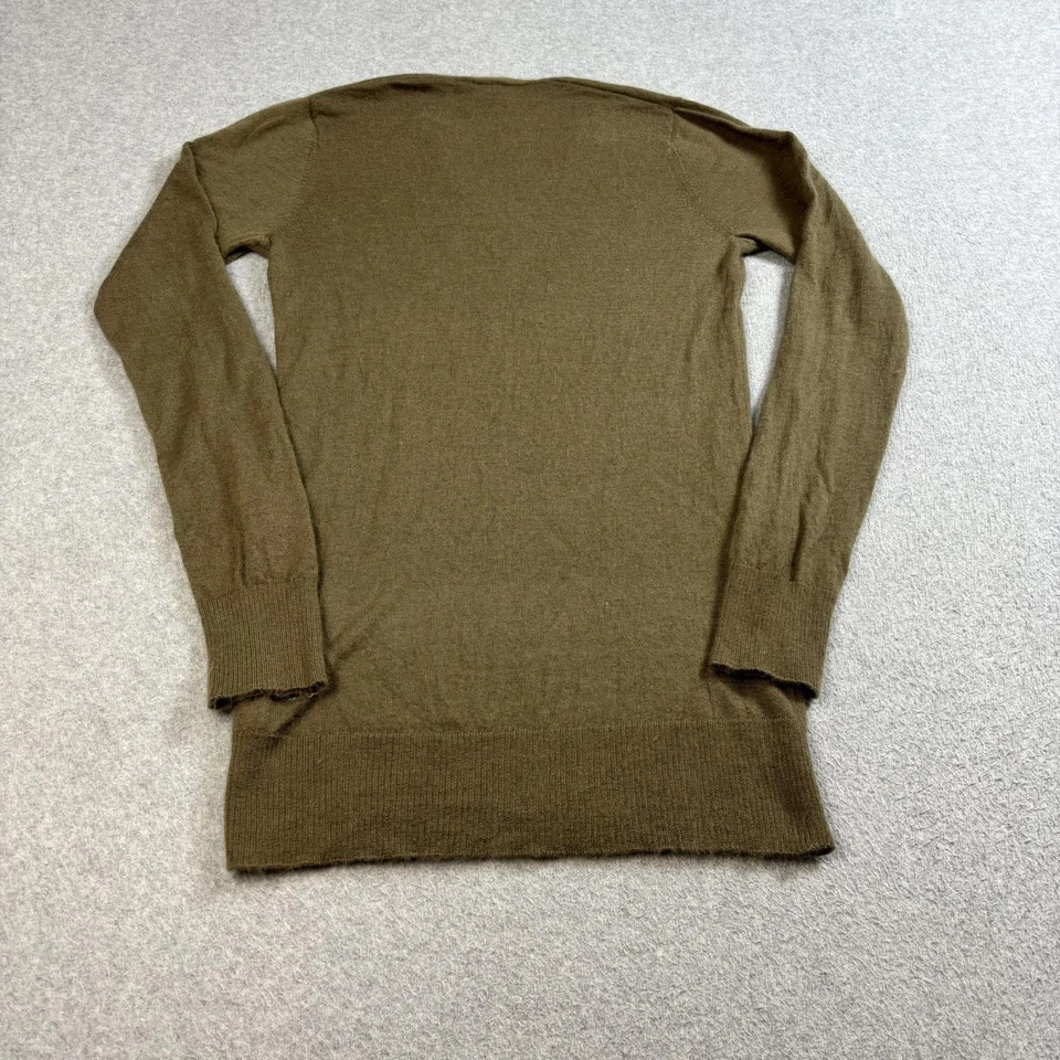 Suéter Isda & Co Cashmere Mujer XS Verde Oliva Cuello en V Academia Heritage Cápsula Foto 2 de 4