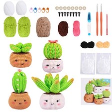 2 Types Beginners for Adults Kids Crochet Starter Kit DIY Knitting