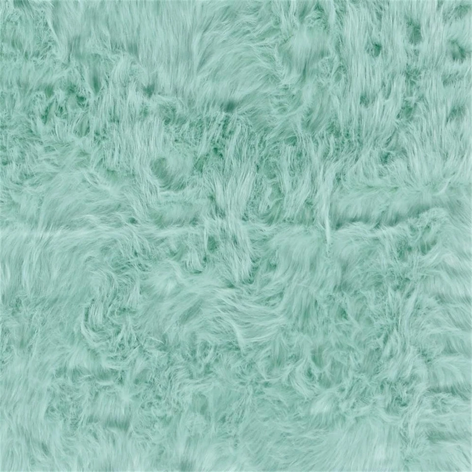 Linon Shep Faux Fur Tufted Acrylic 3'x5' Rug in Blue - Image 2 of 4