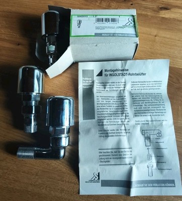 3x Schubert & Salzer Rohrbelüfter 1/2'' verchromt  Konvolut Neu