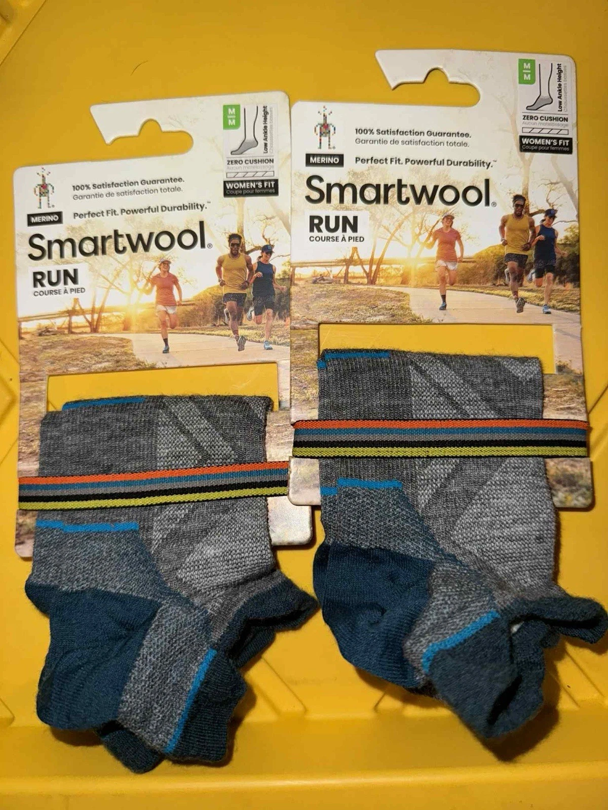 SMARTWOOL RUN LOW ANKLE ZERO CUSHION GRAY SOCKS med