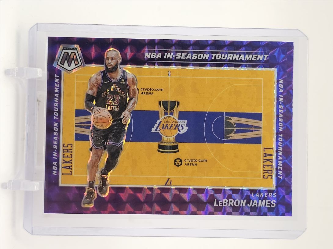 LEBRON JAMES 2023-24 MOSAIC NBA IN-SEASON TOURNAMENT PURPLE MOSAIC Q3549