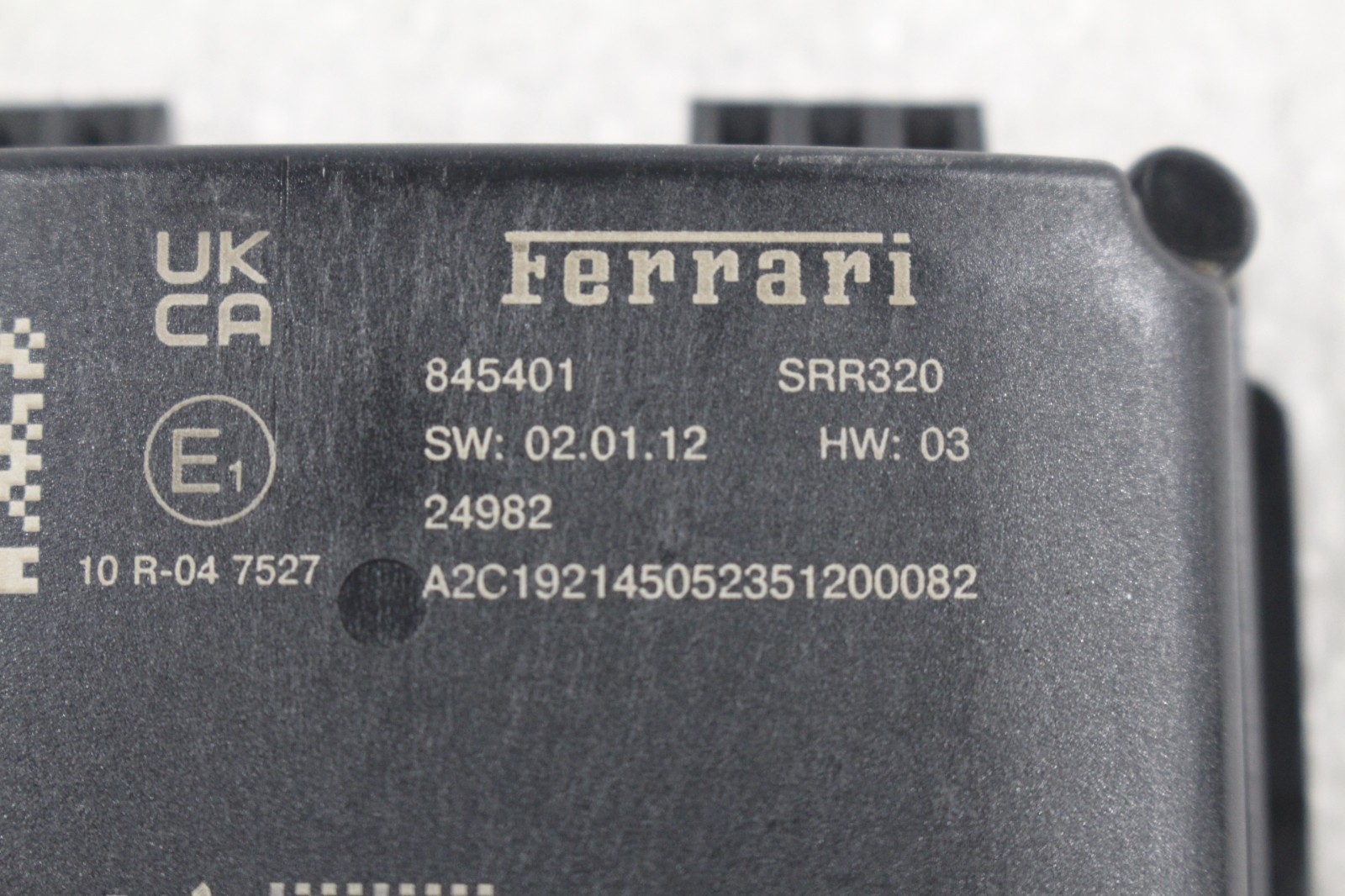 Ferrari 296 GTB, Rear Radar Control Module, Used, P/N 845401