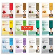 DERMAL 12 Combo Pack Collagen Essence Korean Face Mask Best Value Set -... 