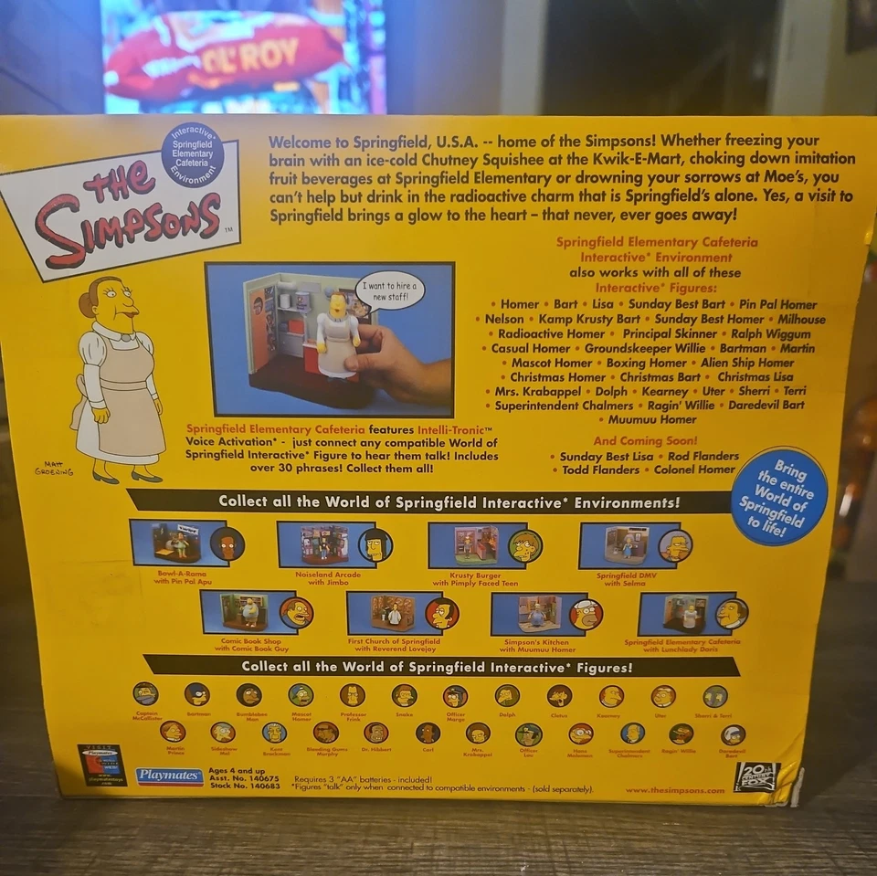 Los Simpson Springfield Elementary Cafetería Almuerzo Lady Doris WOS NUEVO SELLADO Foto 2 de 4