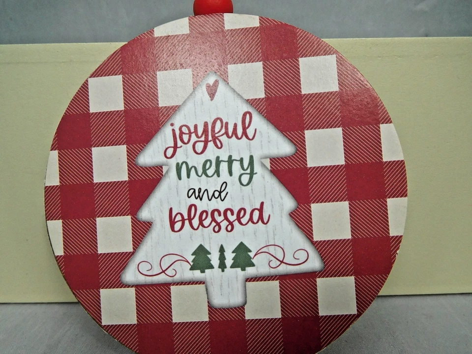 Alegre, Feliz y Bendito Adorno de Navidad - Nuevo por Blossom Bucket #52119 Foto 2 de 4