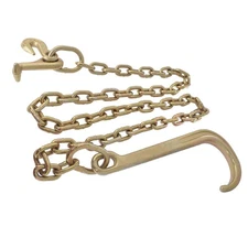 US Grade 70 Wrecker Tow Chain 5/16 x 6 FT 15" Axle J Hook Hook Rollback Carrier
