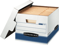 20-Pack Medium-Duty File Storage Boxes, Letter/Legal, Fastfold