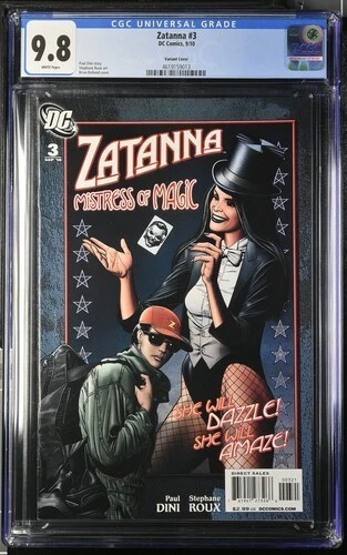 Zatanna #3 2010 DC Comics CGC 9.8 Brian Bolland variant cover