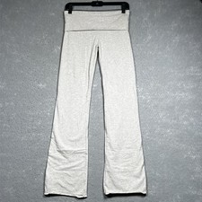 Skims Cotton Jersey Foldover Pants Size Medium Light Heather Grey Inseam 30 in