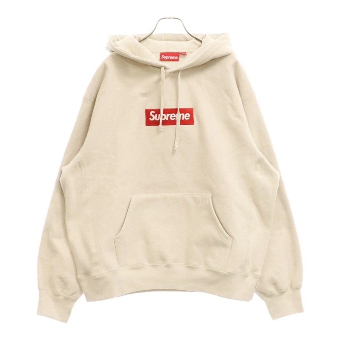 SUPREME 24AW Box Logo Sweat à Capuche Sweat Pull Sweat à Capuche Beige Occasion a