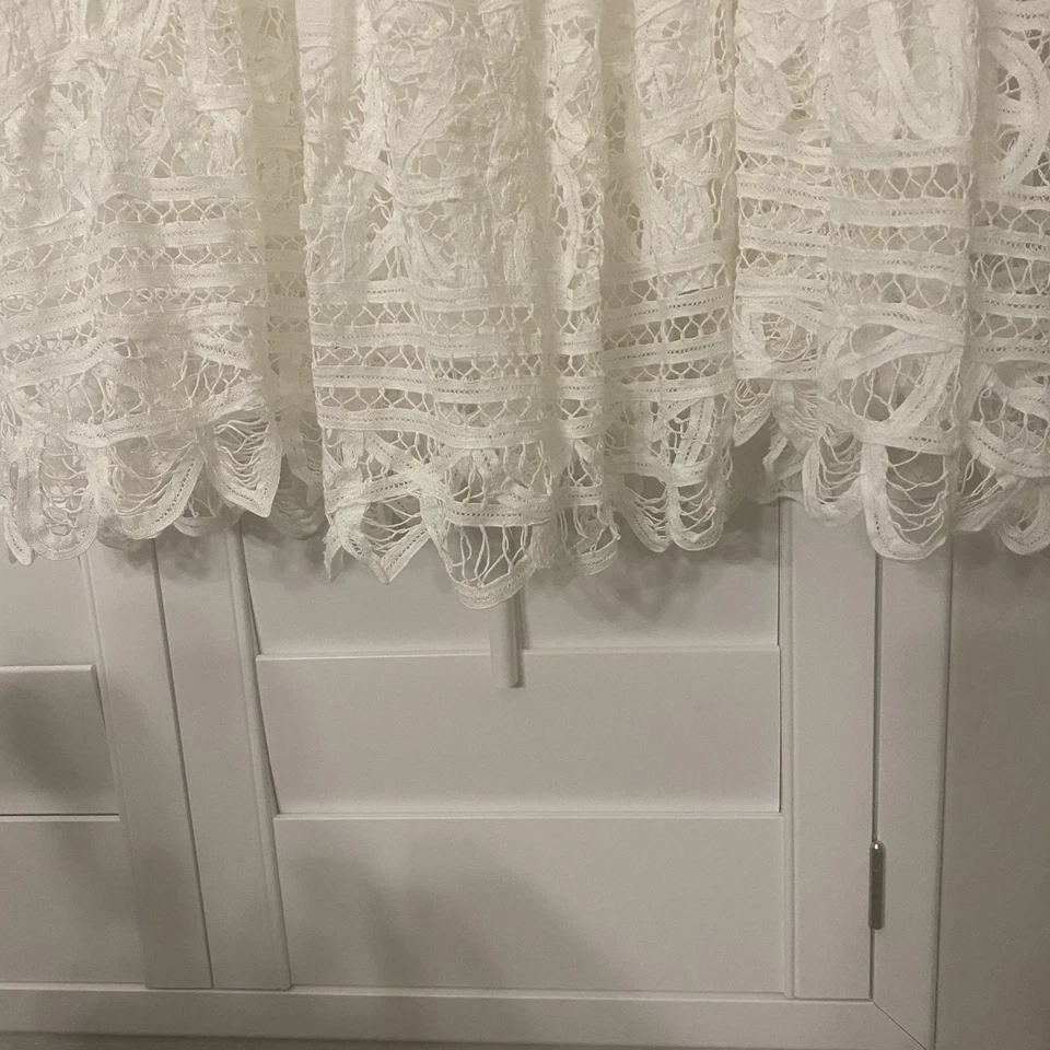 Polo Ralph Lauren 女式长裙 8 码孔眼分层刺绣白色蕾丝 — 第 4/4 张图片