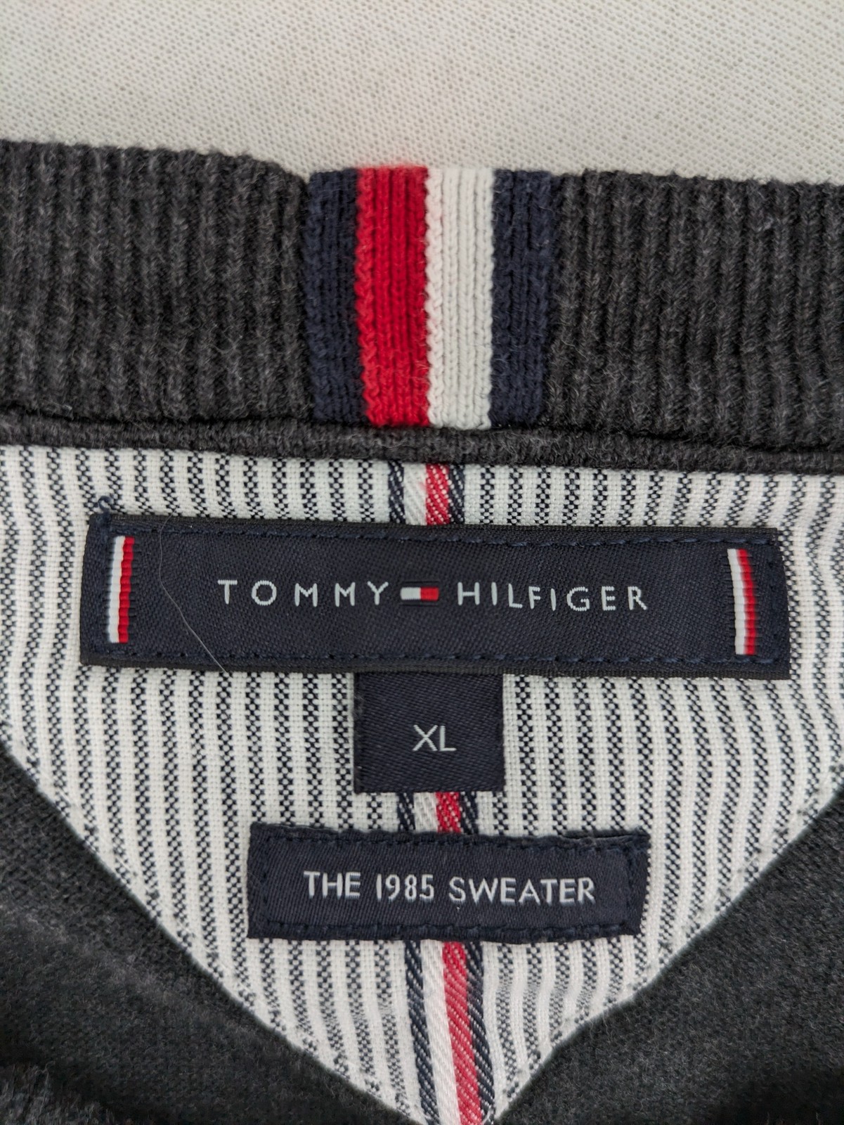 Tommy Hilfiger Herren The 1985 Sweater Pullover Gr. XL grau Rundhals image 6