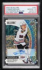 2023-24 Allure Rookies Blue Line 8/35 Connor Bedard #102 PSA 10 GEM MT Auto 08jq