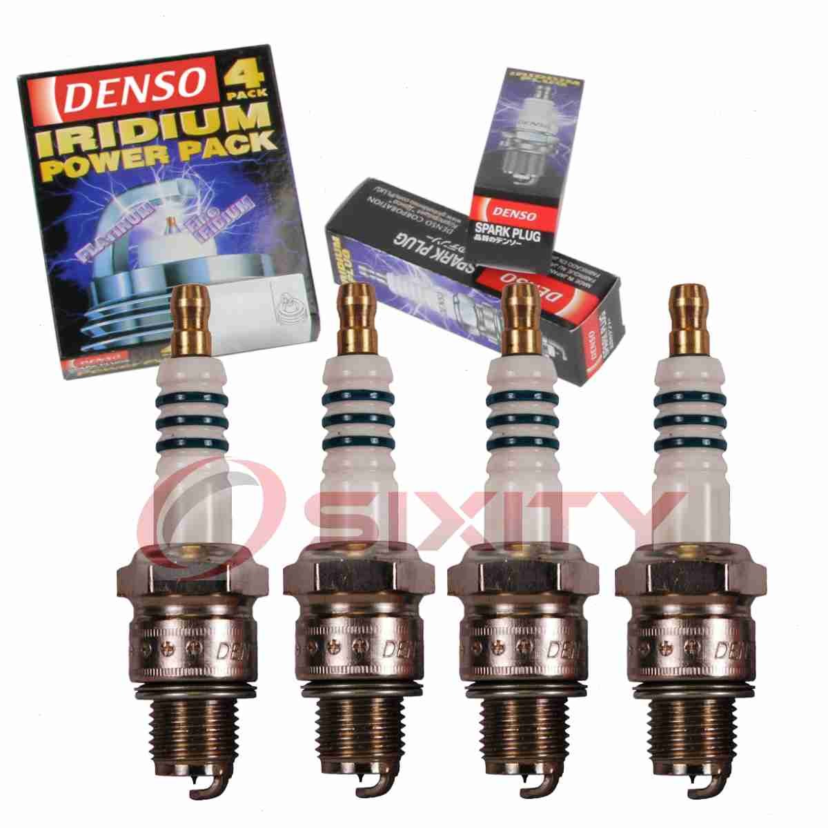 4 pc DENSO 5381 Iridium Power Spark Plugs for IWF27 5687 Ignition Wire jd