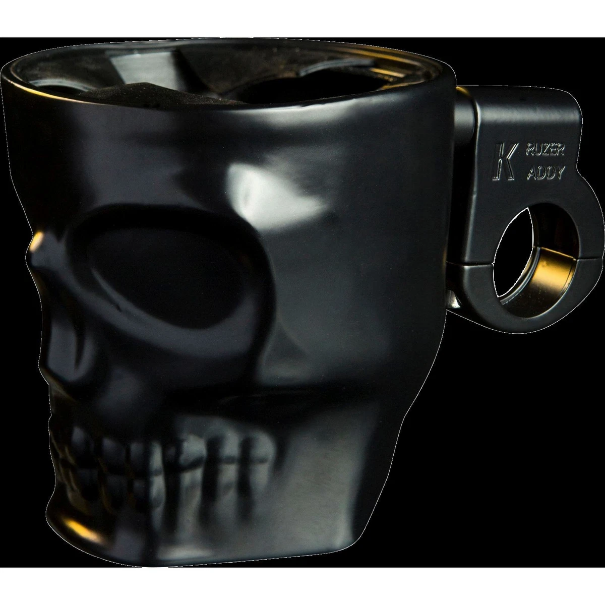 Kruzer Kustom Kaddy Posavasos Para Motocicleta Con Diseño De Calavera, Cromado