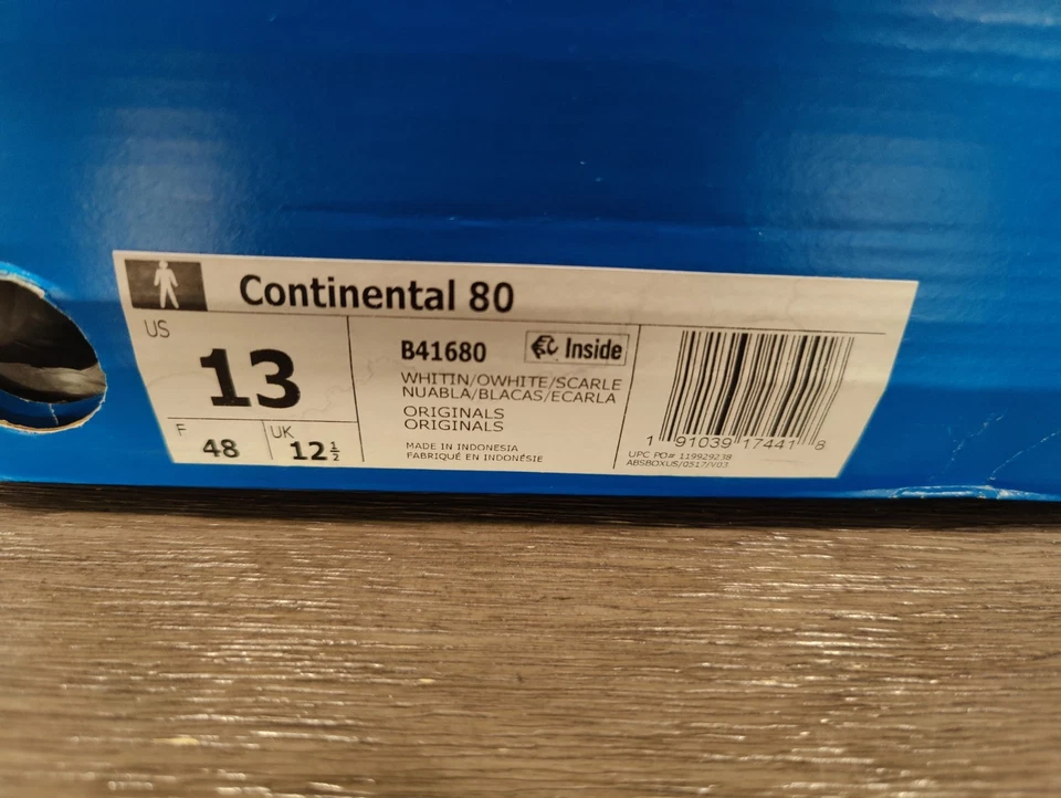 Adidas Continental 80 Rascal 'Running White' Talla 13 B41680 Foto 2 de 4