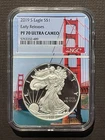 2019-S $1 SILVER AMERICAN EAGLE GG Bridge NGC PF70 Early Releases : 07485