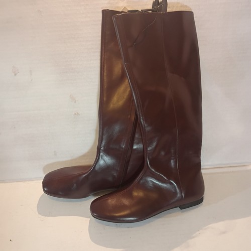 New Women’s Time and True Women’s Faux Leather Knee High Boots Burgundy Size 7.5