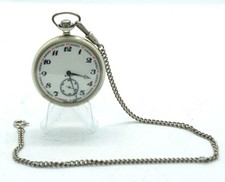 RARE NON-BRANDED Soviet Mechanical pocket watch Molniya WOLF CASE EXC WORKING