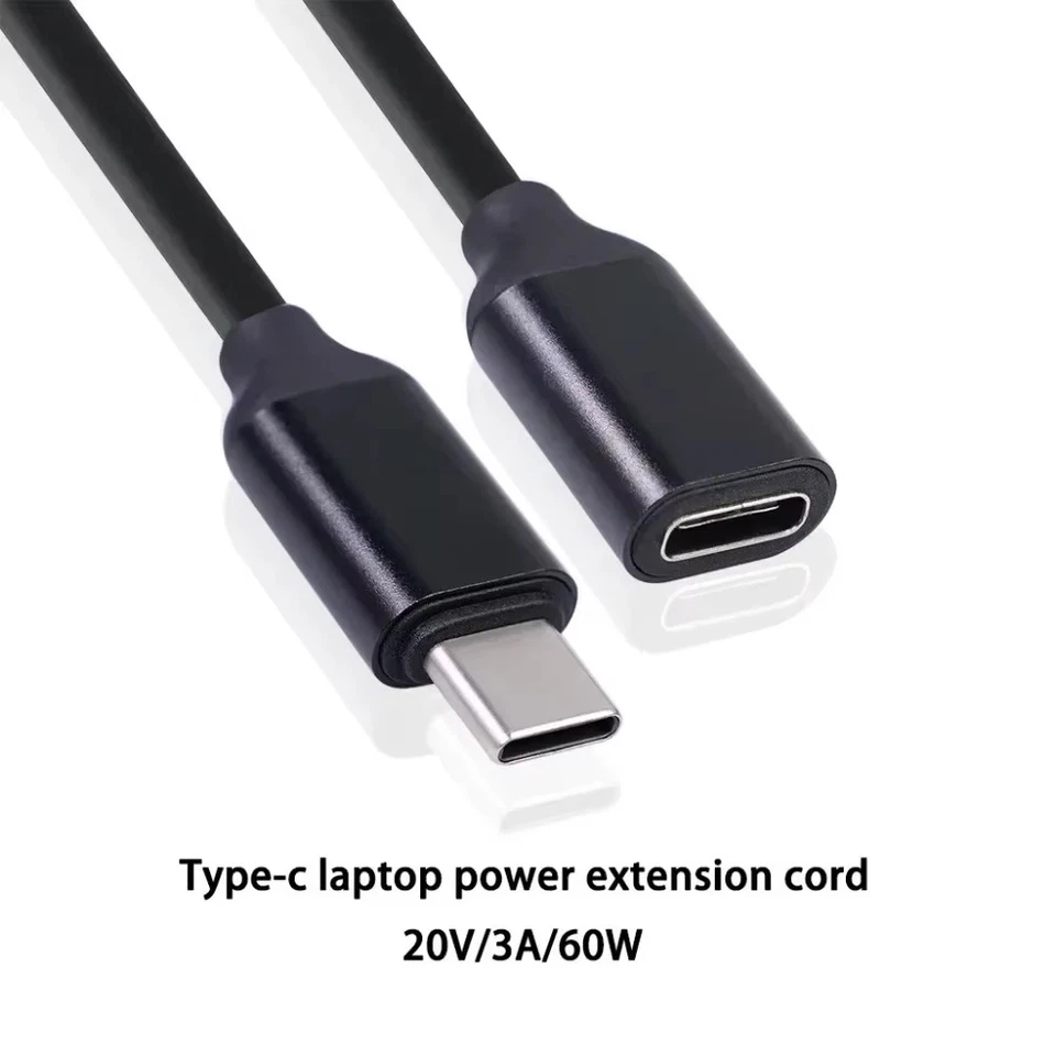 USB C Data Cables 60W Type-c Extension Cord Type-c Male To Female 3A Extension - Image 2 of 4