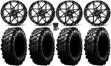 Itp Tornado 15 Wheels Black 29 Carnivore Tires Honda Pioneer 1000 Talon