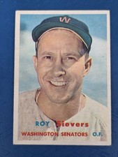 1957 Topps #89 Roy Sievers Washington Senators BASEBALL Card 8A