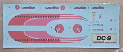 18-1009 DOYUSHA 1:100 Scale McDONNELL-DOUGLAS DC-9 HAWAIIAN AIRLINES Decal Only